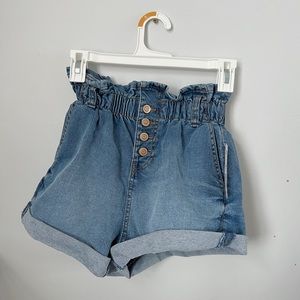 High waisted jean shorts (stretchy) with tags